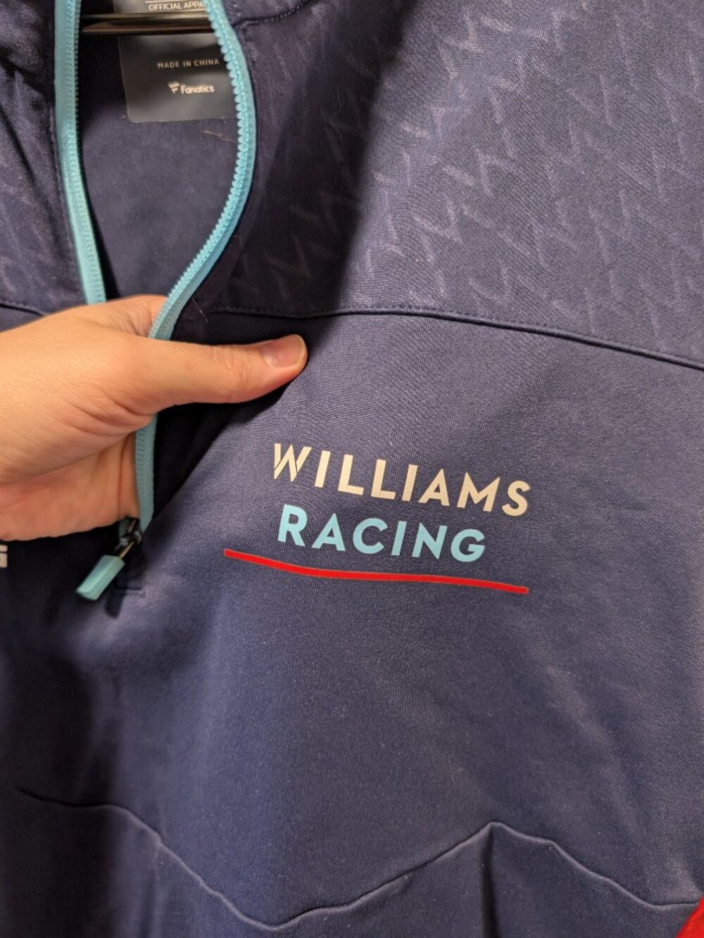 Men's Large Formula One F1 Williams Racing Quarter Zip - Picture 8 of 11